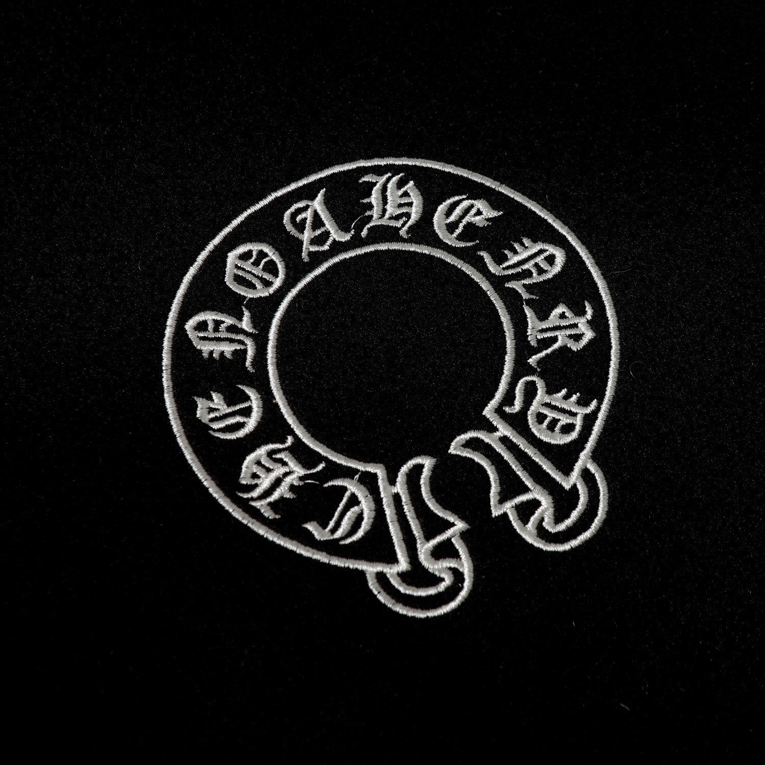 Chrome-Hearts Layered Cross Varsity Jacket - Black White Street Style Outerwear 2208