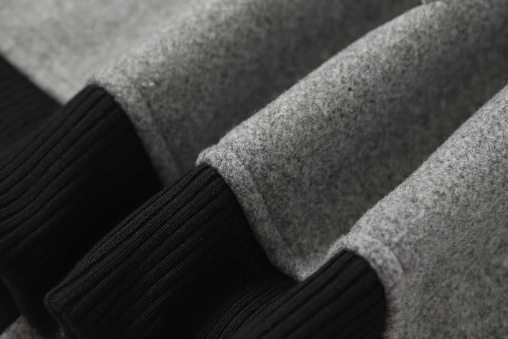 Chrome-Hearts Multi Cross Varsity Jacket - Grey Black Street Jacket 2215