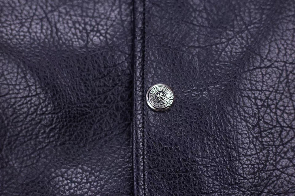 Chrome-Hearts Embroidered Sleeve Varsity Jacket - Black Streetwear Coat 5577