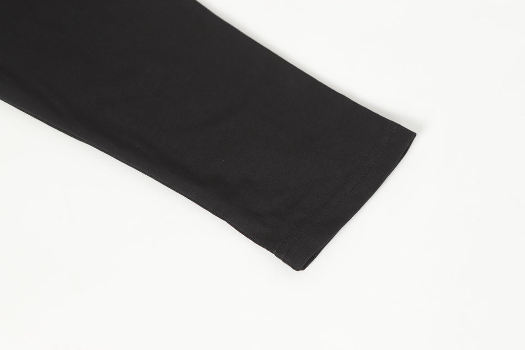 Chrome-Hearts Logo Flag Long Sleeve Tee - Black White Gothic Street T-Shirt K2126